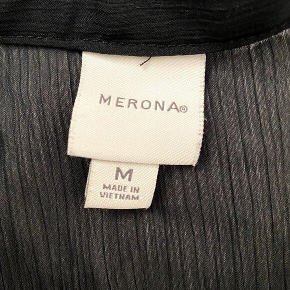 ๐ 3/$25 ๐ Merona | Sheer Dress with a Back Slip Attached | Black |Medium - Picture 5 of 10
